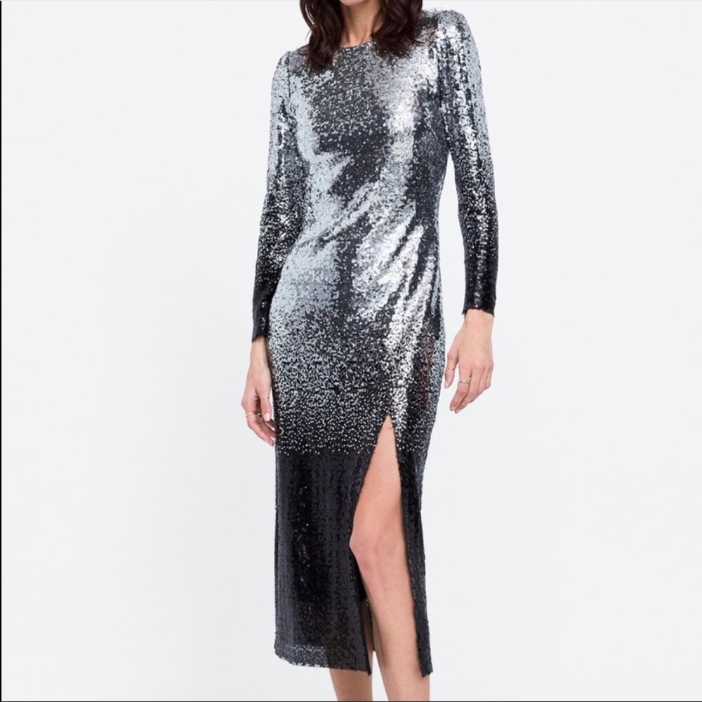 Zara Ombre Sequin Dress
